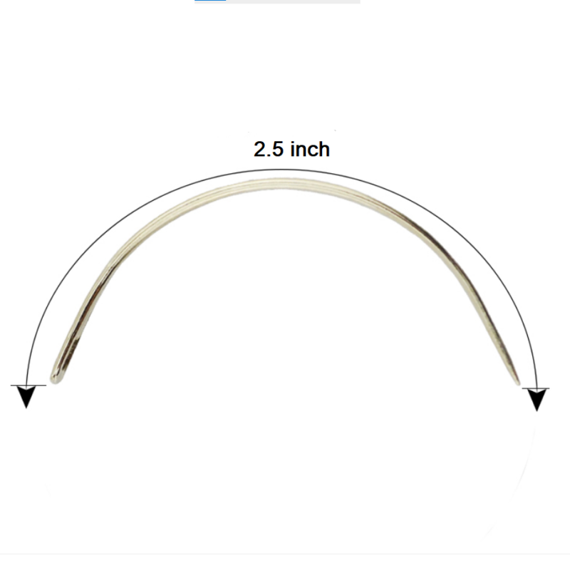 needle for hair extension s sewn in weft, c shape, 2.5 inch long