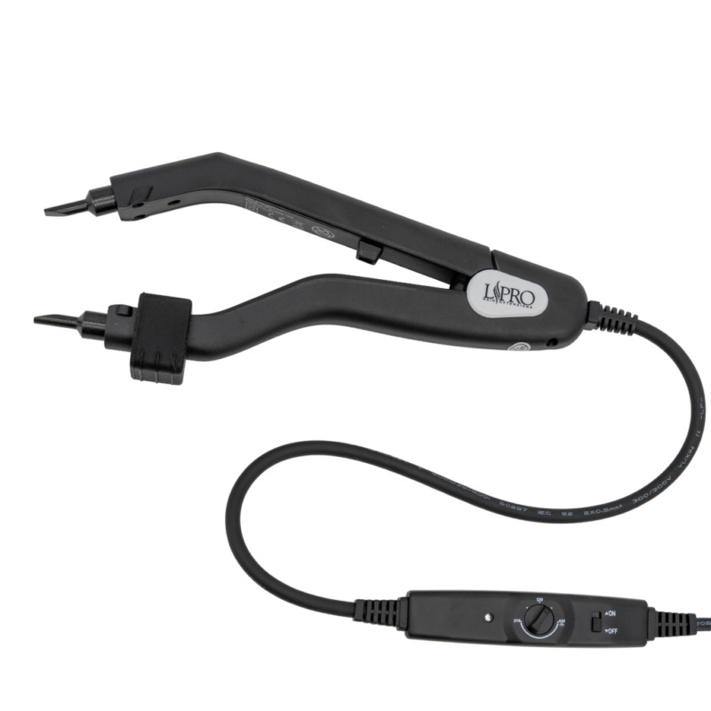 Black Pro Fusion hot tool for hair extensions against white background